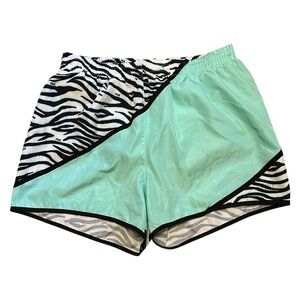 Victoria’s Secret PINK Zebra & Mint Green Running Shorts Size Small Athletic